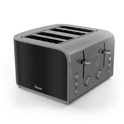Swan Retro 4 Slice Toaster - Black Swan Retro 4 Slice Toaster - Black